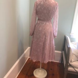 Lilac floral jacquard dress